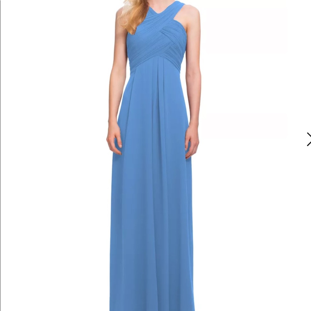 Bill Levkoff Slate Blue Bridesmaid Dress